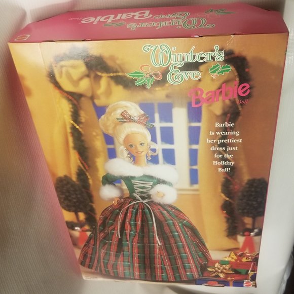 NIB NWOT 1994 Winter's Eve Barbie, w hair still in bun! - Picture 7 of 9